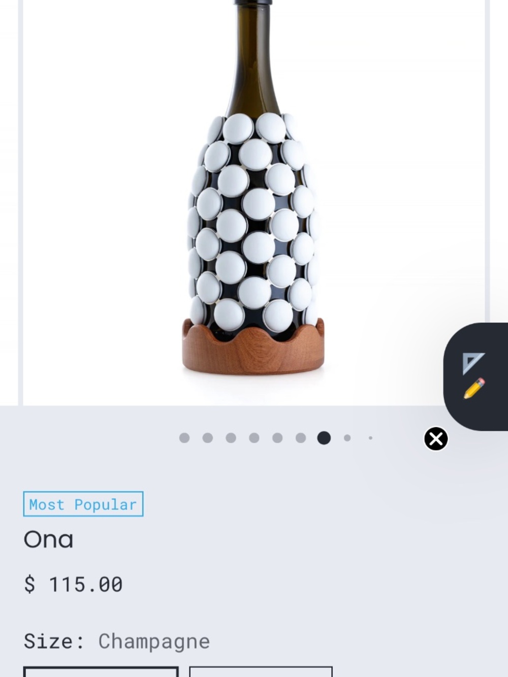 ONA Champagne - Crucial Detail Wine Chiller White NWB